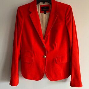 J. Crew Red Blazer with Gold Buttons Size 8